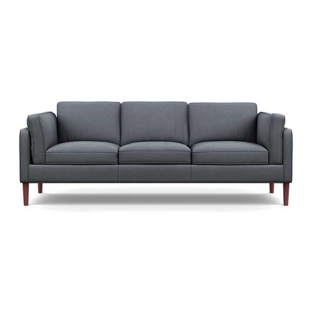 Heal's Sonno 4 Seater Siena Cotton Shale Grey Walnut Feet - image 1