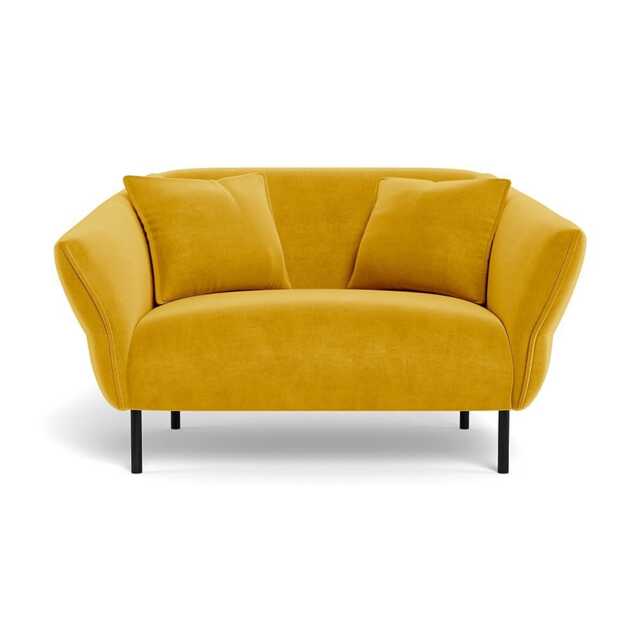 Heal's Alto Loveseat Capelo Linen-Cotton Bamboo Black Feet - image 1