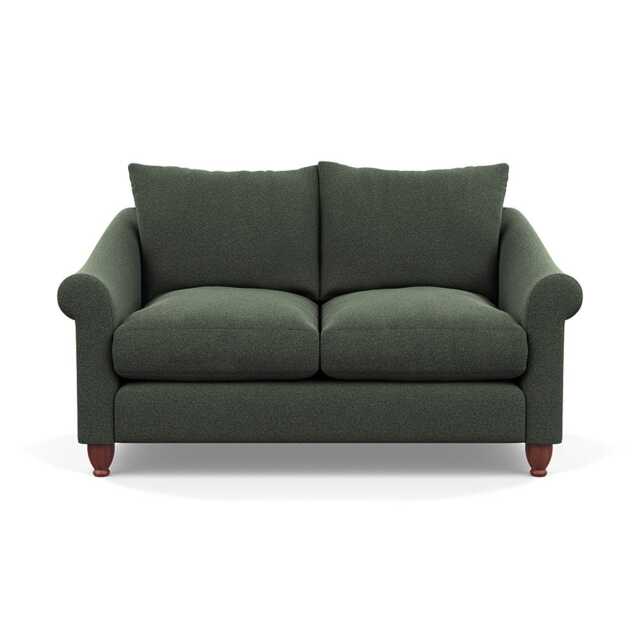 Heal's Devon 2 Seater Sofa Boucle Fern Walnut Stained Feet - image 1