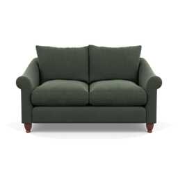 Heal's Devon 2 Seater Sofa Boucle Fern Walnut Stained Feet