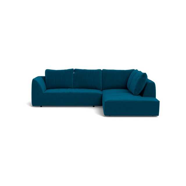 Heal's Morven Right Hand Facing Large Corner Sofa Velvet Teal