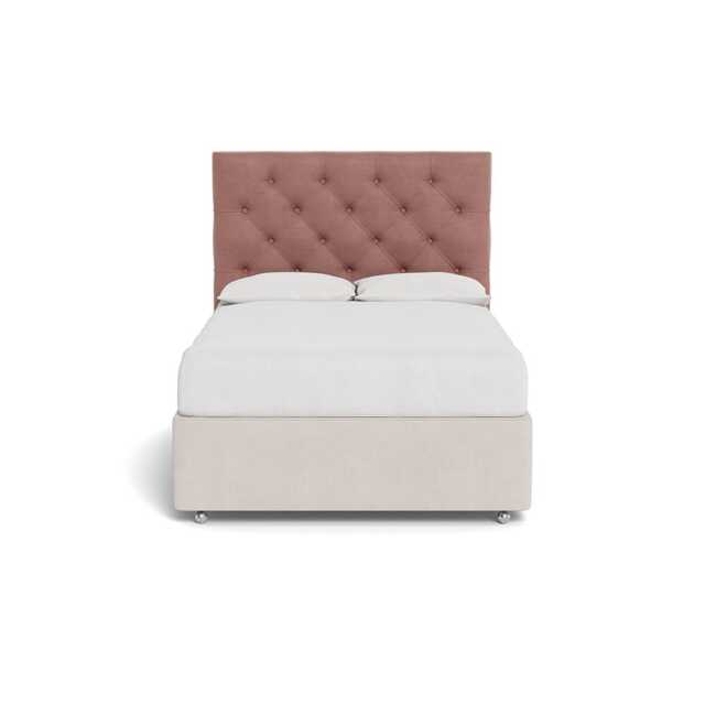 Heal's Balmoral Headboard (Lift Storage) Double Smart Luxe Velvet Dusky Pink - image 1