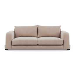 Heal's Nuvola 4 Seater Sofa Smart Velvet Pebble Black Beech Feet