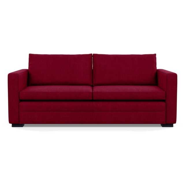 Heal's Palermo 3 Seater Sofa St Moritz Wool Red 74 Black Feet