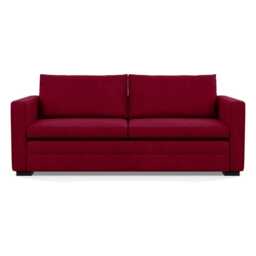 Heal's Palermo 3 Seater Sofa St Moritz Wool Red 74 Black Feet