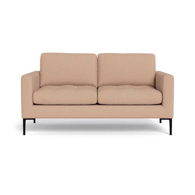 Heal's Eton 2 Seater Sofa Capelo Linen-Cotton Rosedale Black Feet