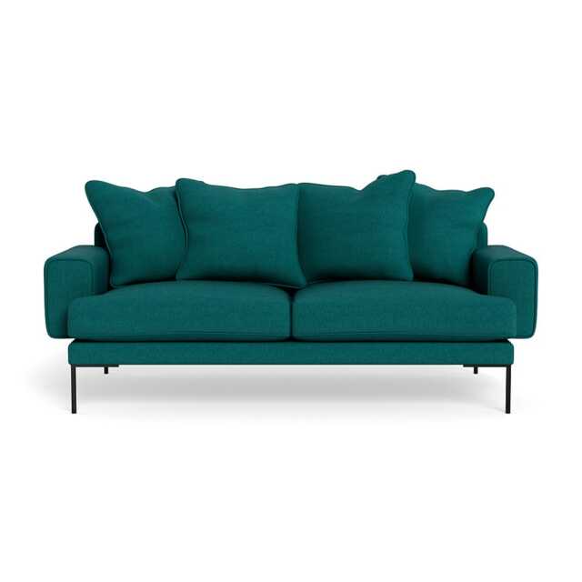 Heal's Torrington 3 Seater Sofa Brushed Cotton Pine Black Feet - image 1