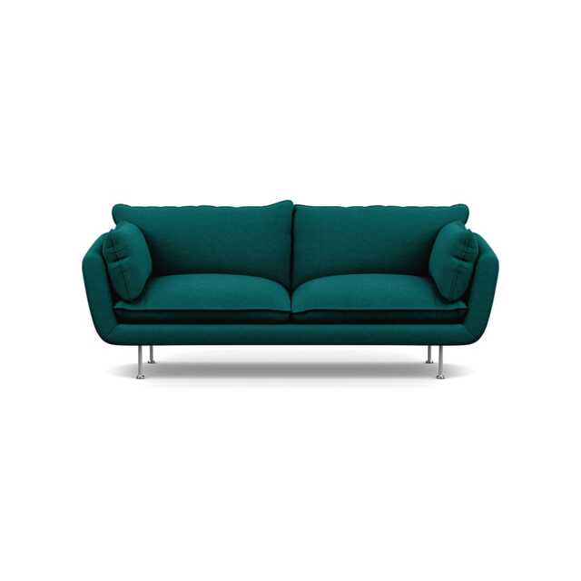 Heal's Allora 3 Seater Sofa Brushed Cotton Pine Stainless Steel Feet