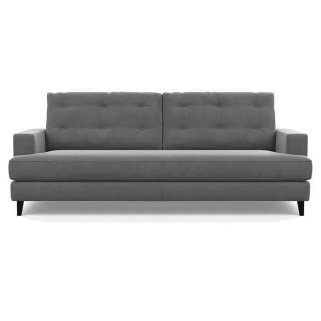 Heal's Mistral 4 Seater Sofa Smart Velvet Mercury Black Feet