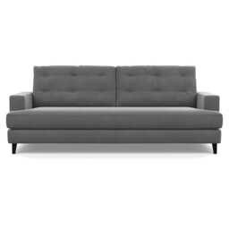 Heal's Mistral 4 Seater Sofa Smart Velvet Mercury Black Feet