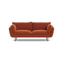 Heal's Allora 3 Str Sofa Cotton Velvet Russet Black Feet