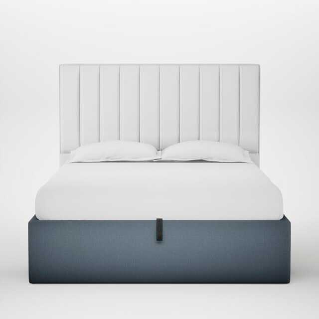 Heal's Lift Storage Divan King Smart Cotton Linen Celestial Natural Feet