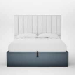 Heal's Lift Storage Divan King Smart Cotton Linen Celestial Natural Feet