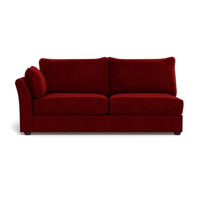 Heal's Tailor Large Left Hand Facing Corner Unit Smart Luxe Velvet Mulberry Black Feet - image 1