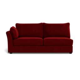 Heal's Tailor Large Left Hand Facing Corner Unit Smart Luxe Velvet Mulberry Black Feet - thumbnail 1