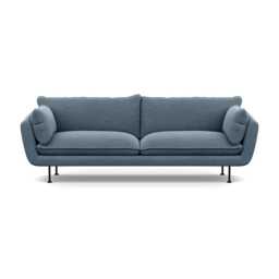 Heal's Allora 4 Seater Sofa Capelo Linen-Cotton Mineral Black Feet