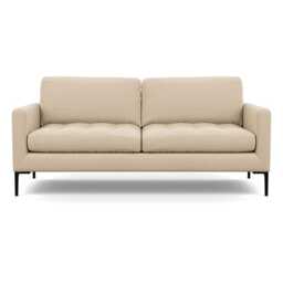 Heal's Eton 3 Seater Sofa Brushed Cotton Oat Black Feet
