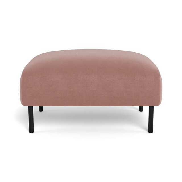 Heal's Alto Ottoman Smart Luxe Velvet Dusky Pink Black Feet - image 1