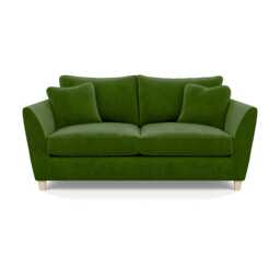 Heal's Torino 3 Seater Sofa Smart Luxe Velvet Grass Natural Feet