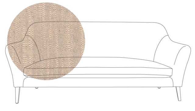 Heal's Wallis 3 Seater Sofa Broad Weave Pebble Natural Feet