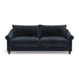 Heal's Devon 4 Seater Boucle Velvet Space Walnut Stained Beech Feet
