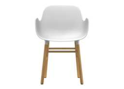 Normann Copenhagen Form Armchair in White with Oak Legs