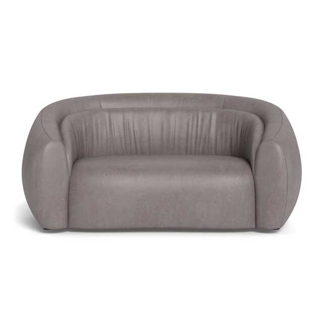 Heal's Flora 2 Seater Sofa Daino Leather Elephant - image 1