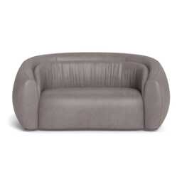 Heal's Flora 2 Seater Sofa Daino Leather Elephant - thumbnail 1