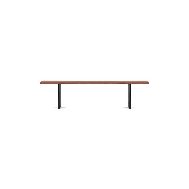 Heal's Berlin Bench 180x35cm Walnut Natural Edge Not Filled Black Legs