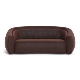 Heal's Flora 3 Seater Sofa Heritage Leather Stone Grey 2060 - thumbnail 2