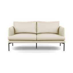 Heal's Matera 2 Seater Sofa Leather Grain Storm 006 Black Feet - thumbnail 1