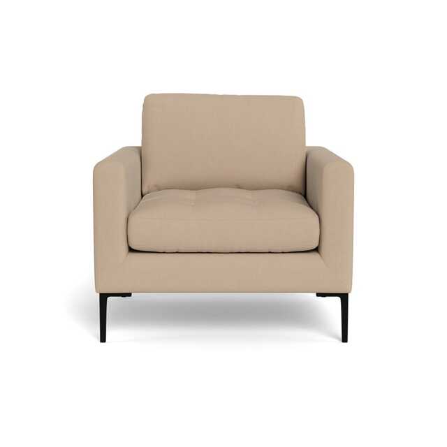 Heal's Eton Armchair Capelo Linen-Cotton Bamboo Black Feet