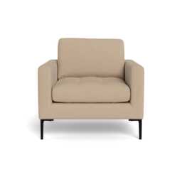 Heal's Eton Armchair Capelo Linen-Cotton Bamboo Black Feet