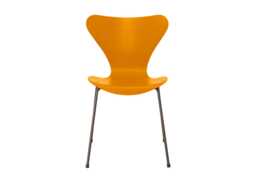Fritz Hansen Series 7 Chair Coloured Ash Burnt Yellow Bronze Legs