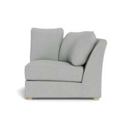 Heal's Tailor Curved Right Hand Facing Corner Unit Melton Wool Limestone  Natural Feet