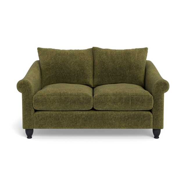 Heal's Devon 2 Seater Boucle Velvet Wilder Black Feet