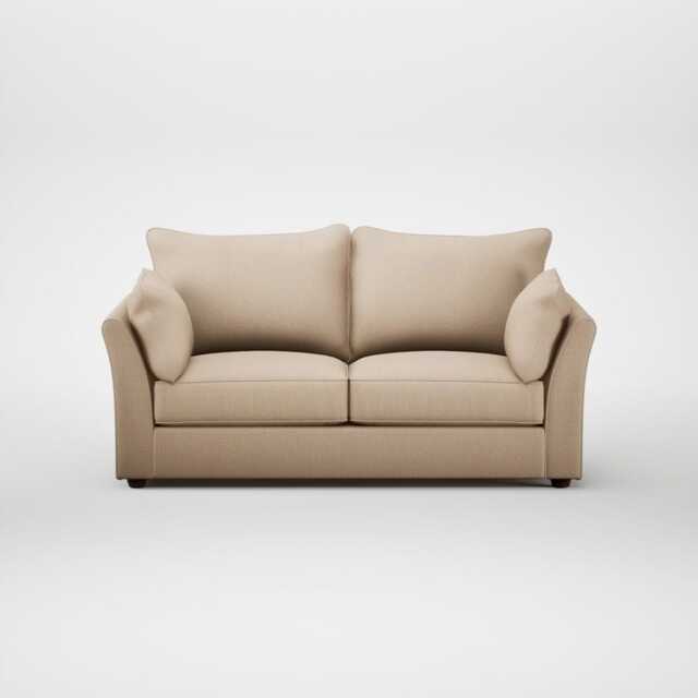 Heal's Tailor 3 Seater Sofa Smart Cotton Linen Rice Walnut Stained Feet - image 1
