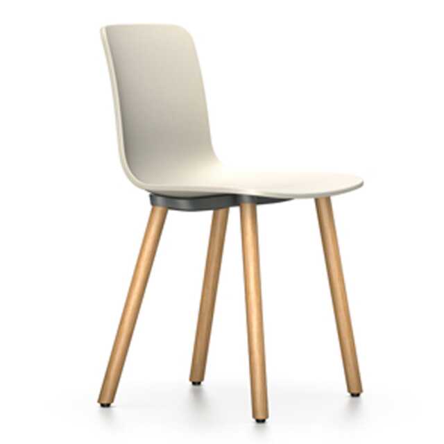 Vitra HAL RE Wood Chair 31 Warm Grey Light Oak Legs