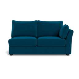 Heal's Tailor Medium Right Hand Facing Corner Unit Velvet Teal Black Feet