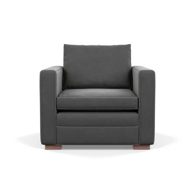 Heal's Palermo Armchair Nobilis Velvet Dolphin Walnut Feet - image 1