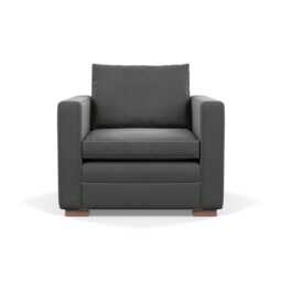 Heal's Palermo Armchair Nobilis Velvet Dolphin Walnut Feet