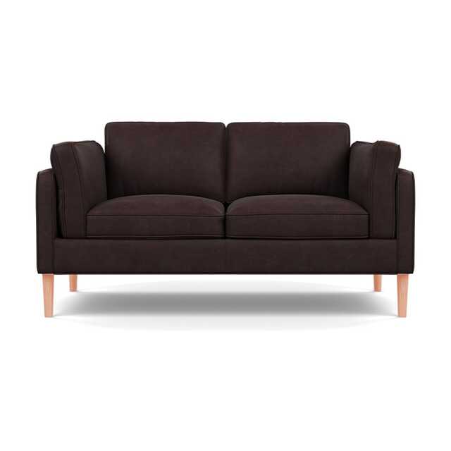 Heal's Sonno 2 Str Sofa Heritage Leather Dark Walnut 2069 Natural Feet