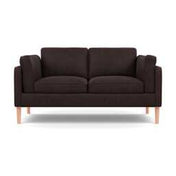 Heal's Sonno 2 Str Sofa Heritage Leather Dark Walnut 2069 Natural Feet
