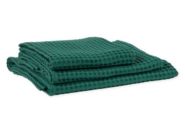 Heal's Waffle Bath Towel Green 70 x 140 cm