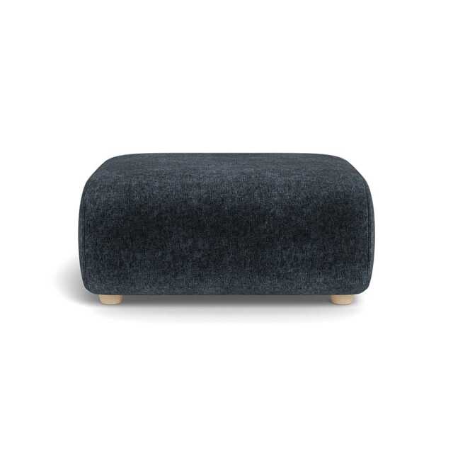 Heal's Lilli Ottoman Boucle Velvet Space Natural Beech Feet