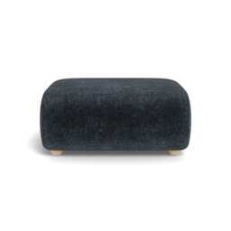 Heal's Lilli Ottoman Boucle Velvet Space Natural Beech Feet
