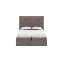Heal's Retta Headboard (Lift Storage) Double Smart Luxe Velvet Mushroom - thumbnail 1