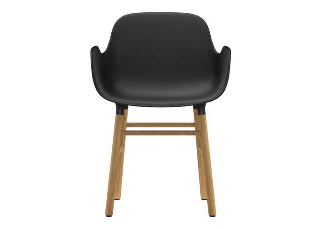 Normann Copenhagen Form Armchair Black Shell Oak Legs