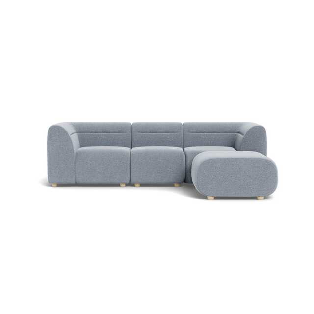 Heal's Lilli Right Hand Facing Corner Sofa Boucle Steel Natural Beech Feet