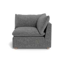 Heal's Astrid Corner Unit Melton Wool Shale Natural Beech Feet